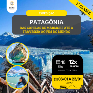 EXPEDIÇÃO PATAGÔNIA - RODOVIÁRIO 01° CLASSE - DAS CAPÉLAS DE MÁRMORES AO FIM DO MUNDO.