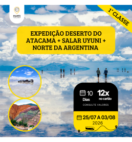 EXPEDIÇÃO DESERTO DO ATACAMA + SALAR UYUNI + NORTE DA ARGENTINA 